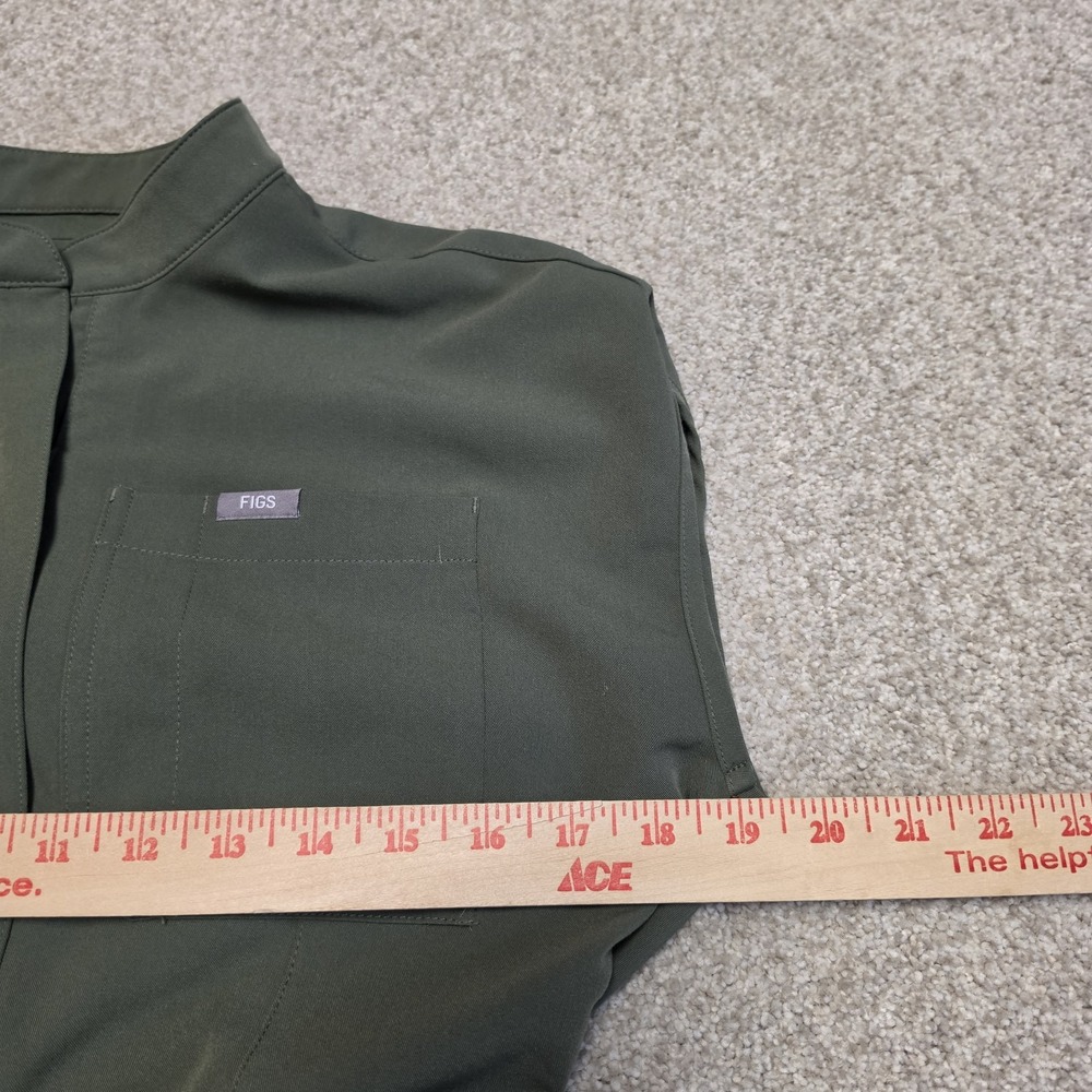FIGS Rafaela Cargo Scrub Jumpsuit 9 Pockets Zip Jogger Moss Green Size XXS - Picture 10 of 12